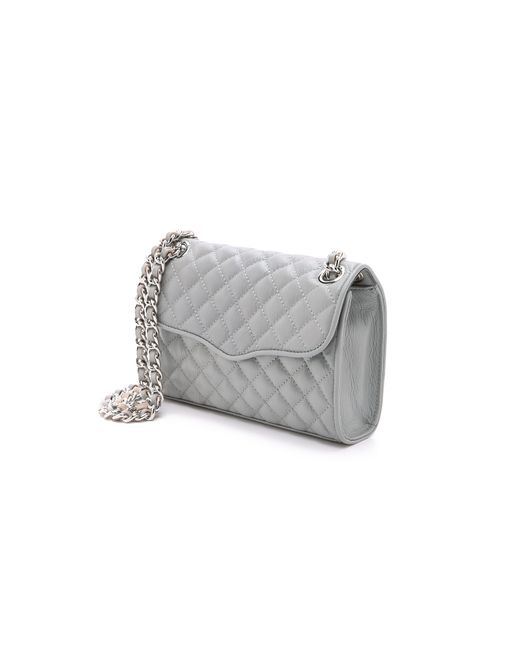 Rebecca Minkoff Gray Quilted Mini Affair Bag - Charcoal