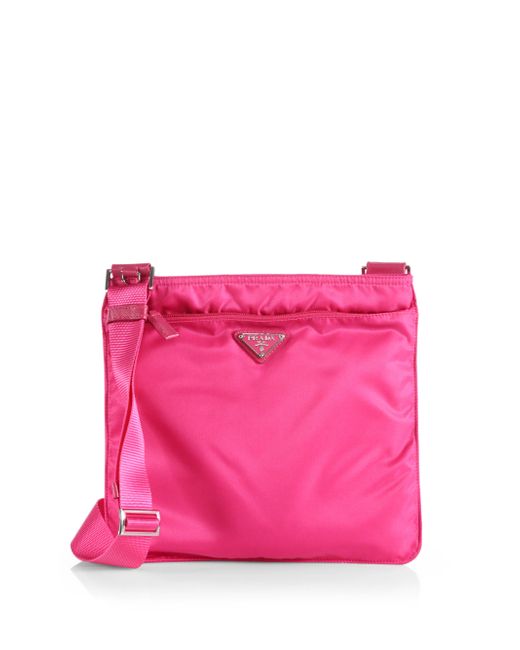 Prada Vela Crossbody Bag in Pink | Lyst