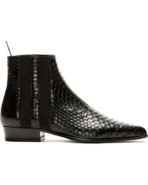 Python chelsea boots mens sale