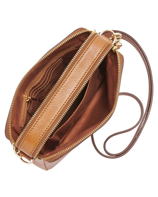 Fossil Sydney Leather Crossbody in Brown Lyst UK