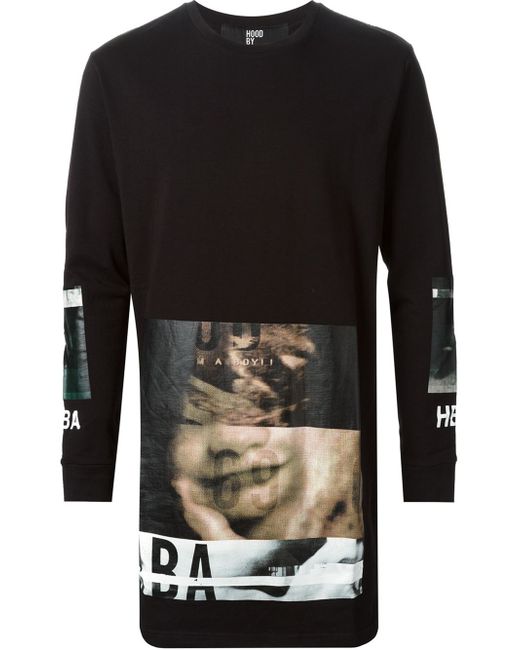 Hood By Air Black Double Sleeve Long T-shirt for men