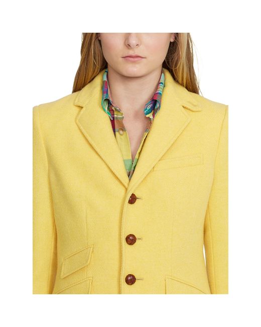 Polo Ralph Lauren Yellow Elbow-Patch Hacking Jacket