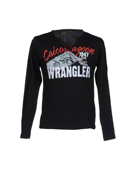 Wrangler Black T-shirt for men