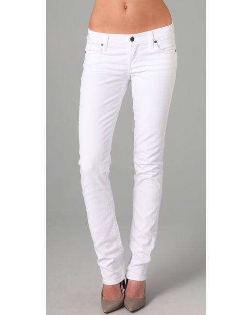 Citizens of Humanity White Ava Straight Leg Jeans