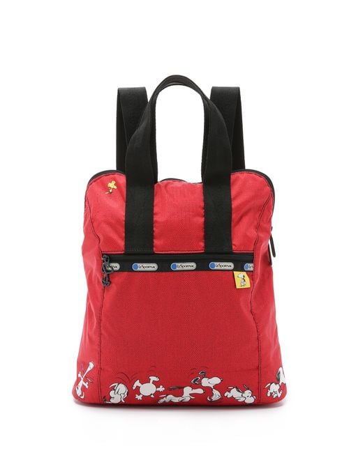 LeSportsac Red Peanuts X Everyday Convertible Backpack - Snoopy Everyday