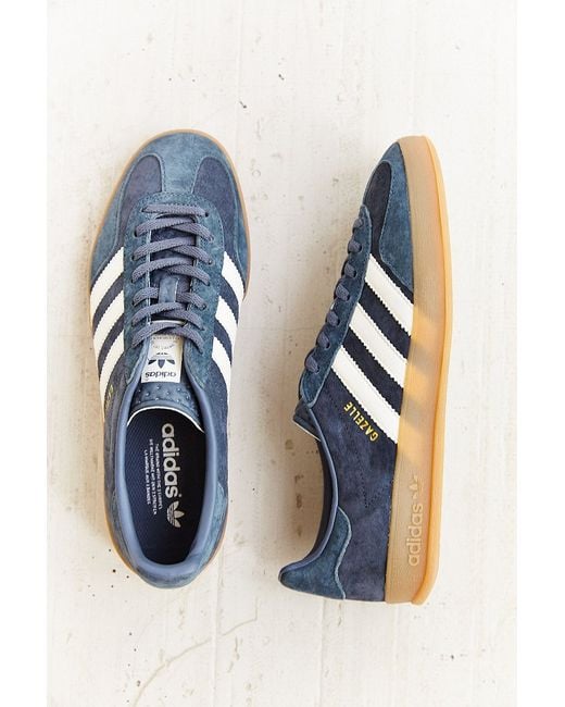 adidas Originals Gazelle Gum-Sole Indoor Sneaker in Gray | Lyst