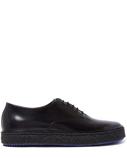 Paul Smith Black Crepe Sole Leather Malcolm Shoes for men