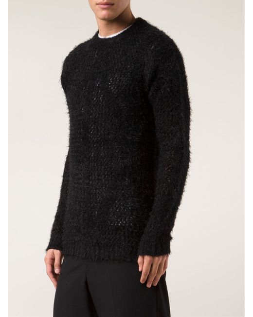 Chapter Fuzzy Sweater in Black for Men Lyst