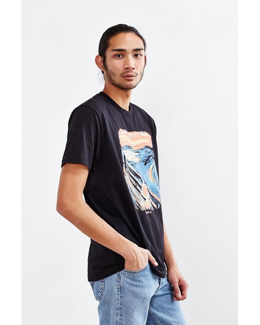 Urban Outfitters Charlie Brown Scream Tee in Black for Men | Lyst