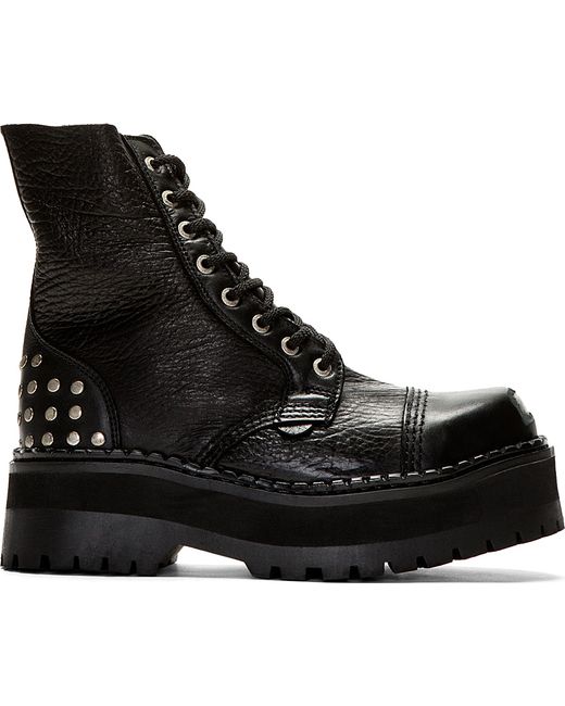 Steel toe platform boots deals