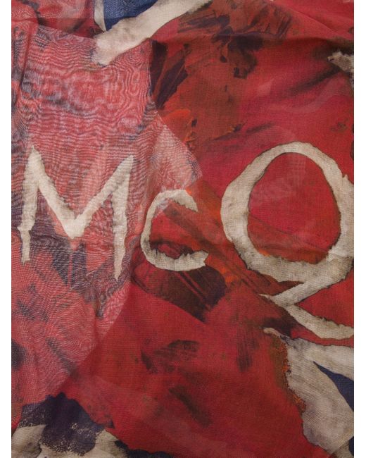 McQueen 'god Save Mcqueen' Scarf | Lyst UK