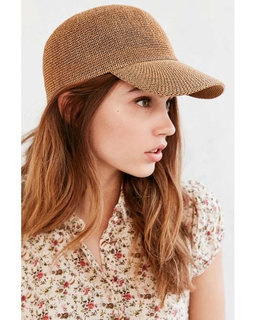 Urban Outfitters Brown Straw Baseball Hat