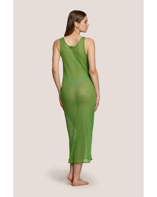 4giveness Green Abito Canotta Trasparent Soft