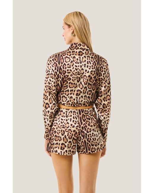 4giveness Multicolor Camicia Crop Leopard Basic