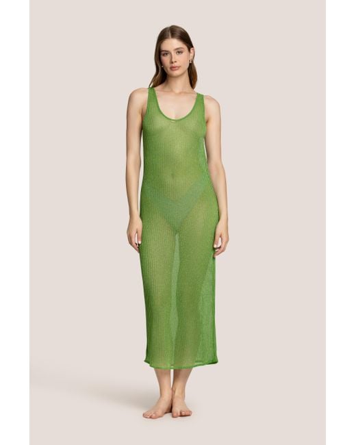 4giveness Green Abito Canotta Trasparent Soft