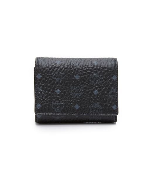 MCM Black Small Trifold Wallet