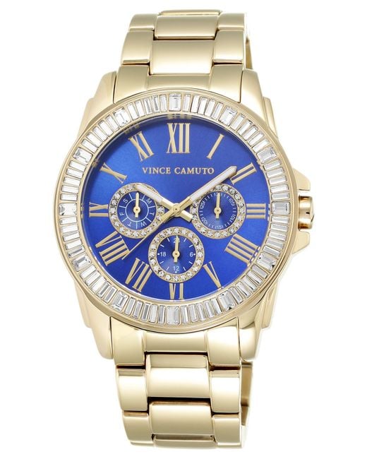 Vince Camuto Metallic Women's Gold-tone Stainless Steel Bracelet Watch 43mm Vc-5158blgb