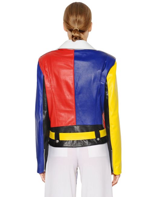 Each x other red leather jacket top
