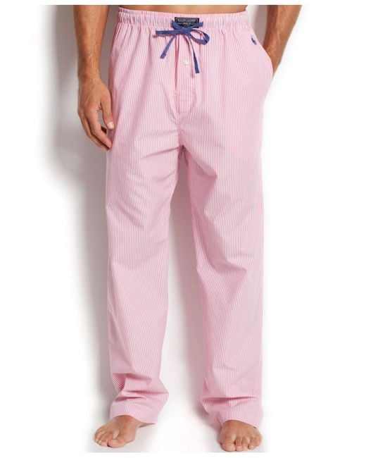 Polo Ralph Lauren Striped Pajama Pants in Pink for Men