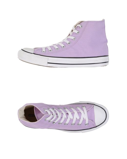 lavender high top converse