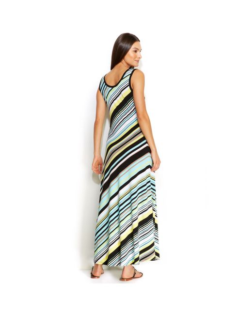 Calvin Klein Multicolor Sleeveless Striped Maxi Dress