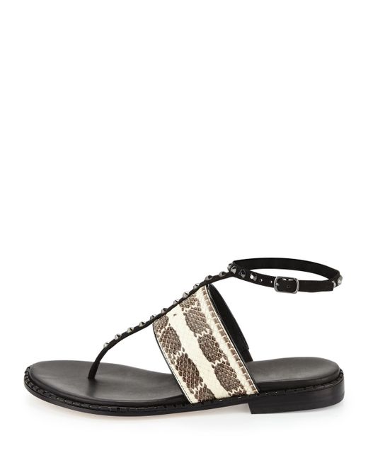 Donald j pliner Lacy Jeweled    Ankle-wrap Leather and Suede