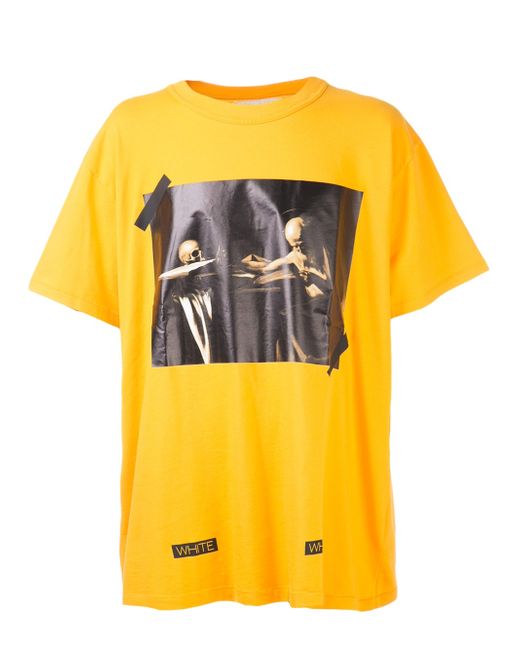Off-White c/o Virgil Abloh Orange Front Graphic T-Shirt for men