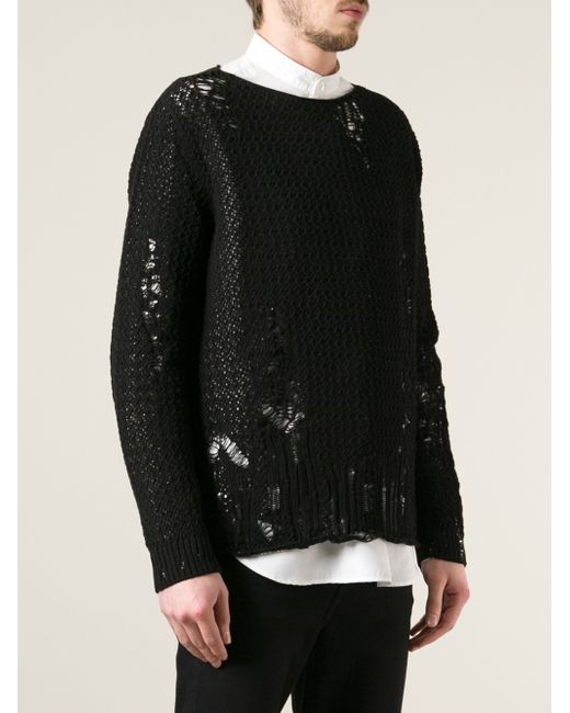 Alexander McQueen Distressed Sweater in 
