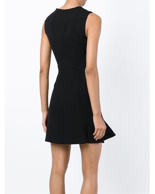 MICHAEL Michael Kors Front Zip Dress in Black | Lyst