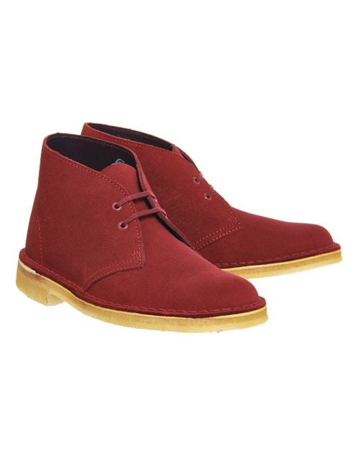 clarks red booties