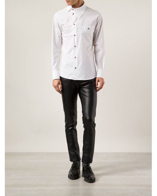 Vivienne Westwood Asymmetrical Shirt in White for Men | Lyst