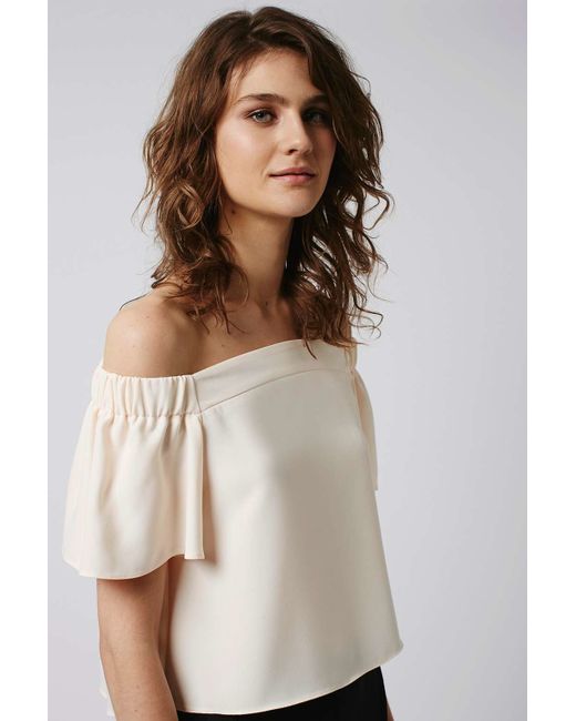 beige bardot top