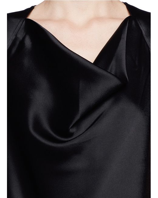 St. John Cowl Neck Liquid Satin 