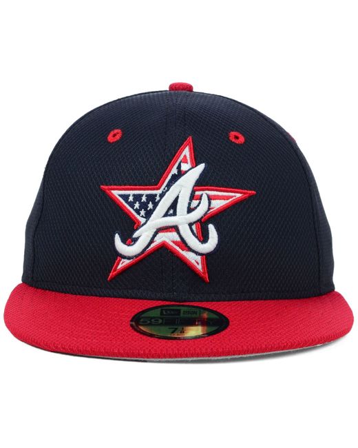 Men's New Era Navy Atlanta Braves 2023 Fourth of July 59FIFTY Fitted Hat