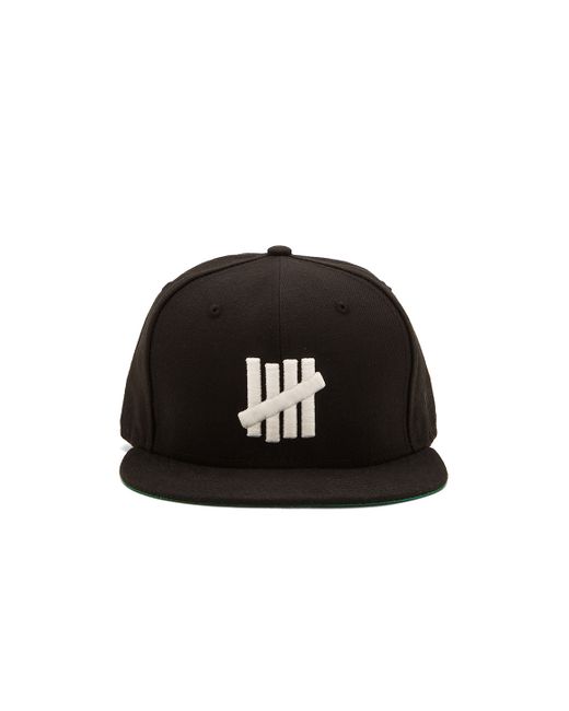 Undefeated Black 5 Strike Glow New Era Hat for men