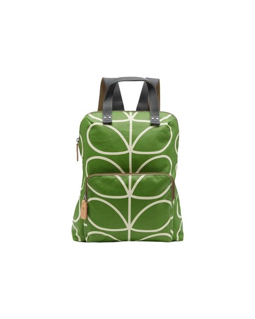 Orla Kiely Matt Laminated Giant Linear Stem Print Backpack Tote in