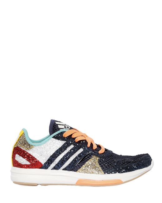 Adidas By Stella McCartney Multicolor Yvori Glittered Training Sneakers