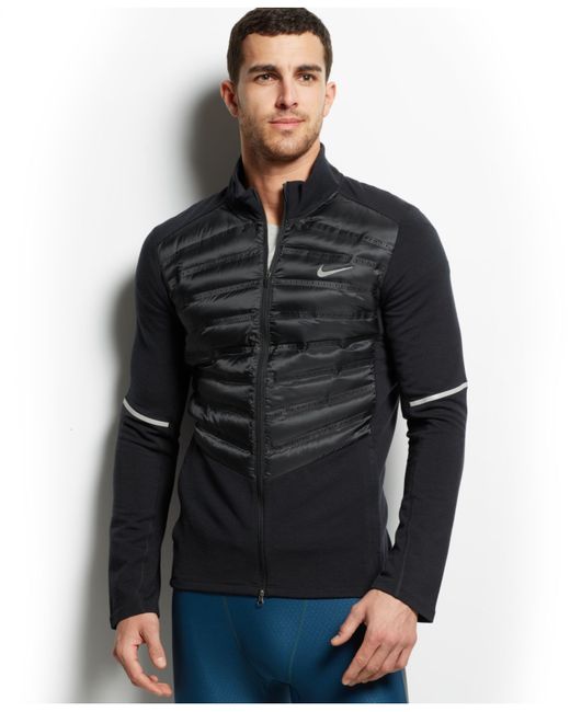 Nike Aeroloft Hybrid Down Jacket in Black for Men | Lyst