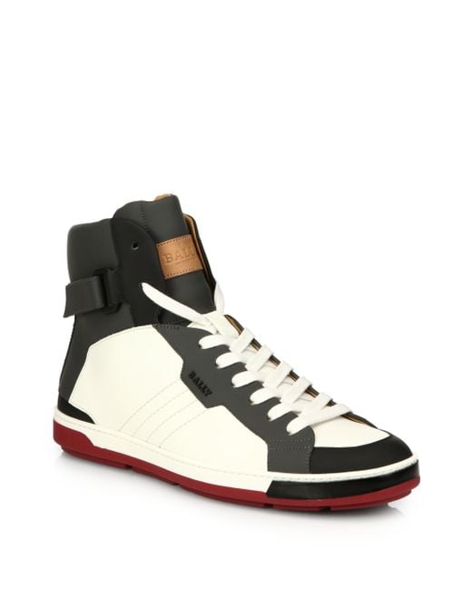 Bally Aikane Leather High-Top Sneakers for Men | Lyst
