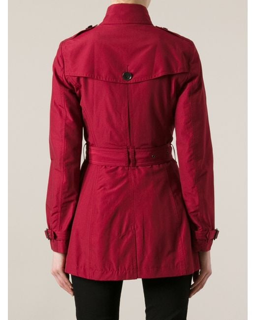 Burberry Brit Brookesby Trench Coat in Red | Lyst