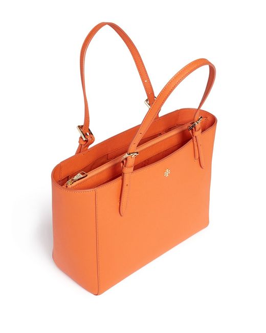 Tory Burch York Buckle Tote - Mandarin Orange 11159717 888736502070 -  Handbags, York - Jomashop