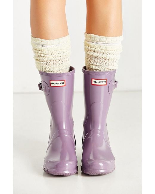 Purple hunter hotsell boots short