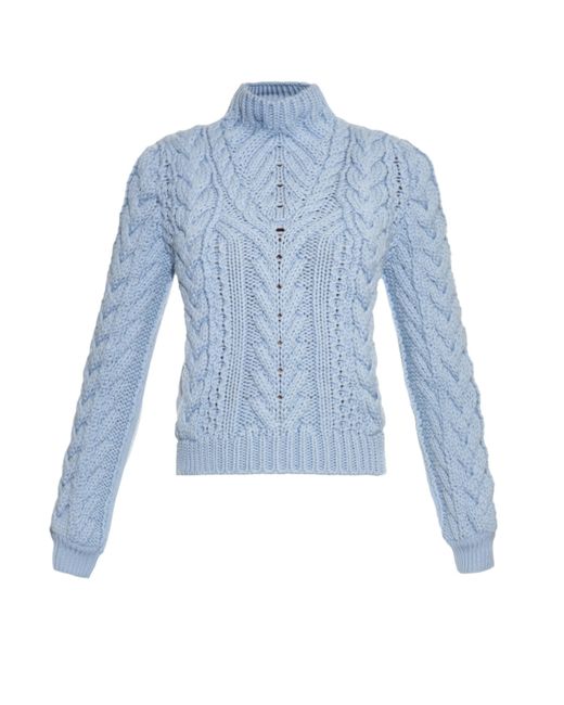 Altuzarra Harper Chunky knit Wool Sweater in Blue Lyst