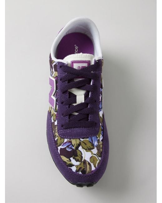 New Balance 410 Floral-Print Sneakers in Pink & Purple (Purple) | Lyst