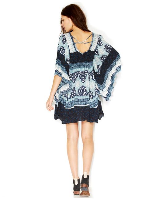 Free People Heart Of Gold Babydoll Dress in Blue | Lyst