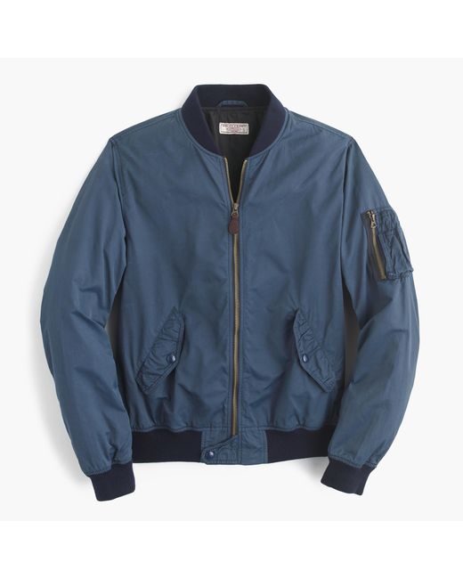 J.Crew Blue Wallace & Barnes Ma-1 Bomber Jacket for men