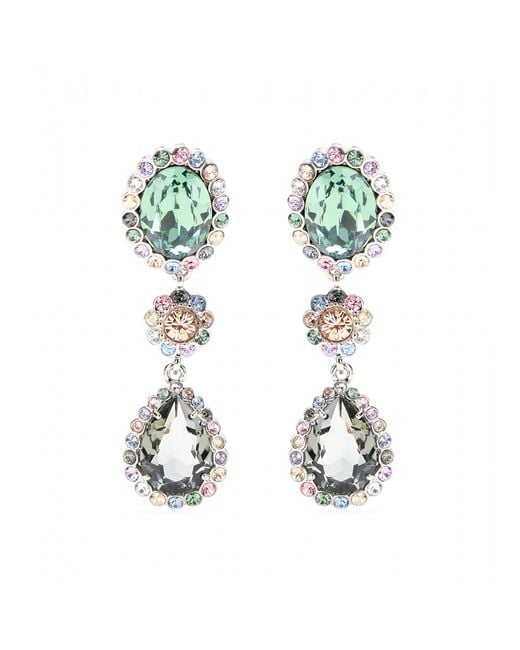 Miu Miu Multicolor Clip-On Crystal Earrings