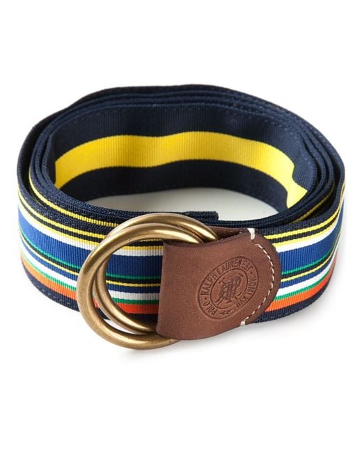 Polo Ralph Lauren Blue Striped Belt for men