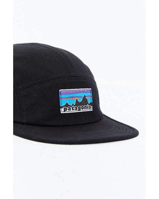 Patagonia Retro Fitz Roy Label 5-panel Baseball Hat in Black for