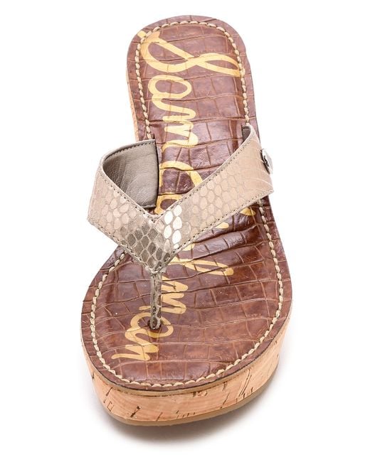 Sam edelman romy wedge flip flops online